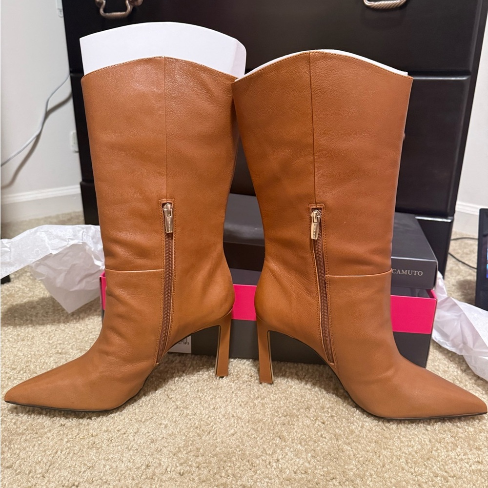 Cognac Distress Shine Women's Boots